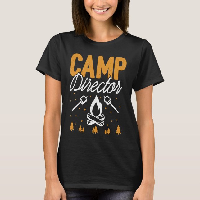 Camiseta Camp Director  Funny Camping Campfire Mountain Cli (Frente)