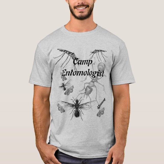 Camiseta Camp Entomologista Inseto Mens T-shirt (Frente)