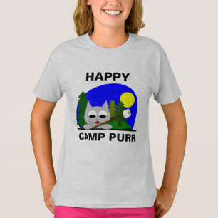 Camiseta Camp Feliz Camp Purny Engraçado Camping Gato Camp