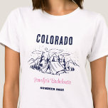Camiseta Camp Festa de solteira Girls Trip Family Acampamen<br><div class="desc">Experimente a Aventura com T-Shirts Personalizadas de Festa de solteira de Campo! Prepare-se para uma festa de solteira inesquecível que combina entusiasmo exterior com estilo personalizado. Esta camiseta personalizada é a adição perfeita à sua celebração temerária, acrescentando um toque de elegância e individualidade à sua viagem de praia. Aumente sua...</div>