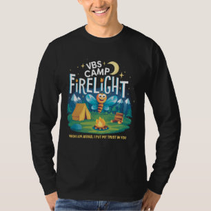 Camiseta Camp Firelight VBS Camp Vacp Bíblia School Fire