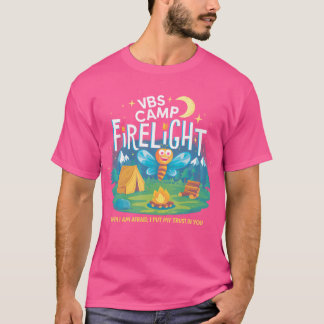 Camiseta Camp Firelight Vbs Férias De Camp Bíblia Incêndio 