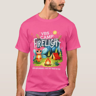 Camiseta Camp Firelight Vbs Férias De Camp Bíblia Incêndio