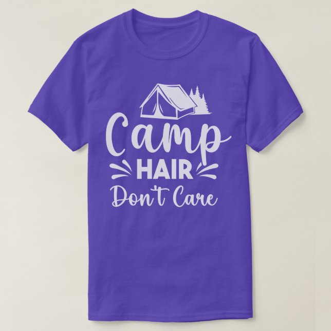 Camiseta Camp Hair não se importa (Frente do Design)