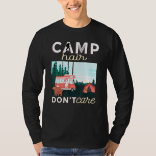 Camiseta Camp Hair Não Se Importa Rv Van Camping Dizendo Fe