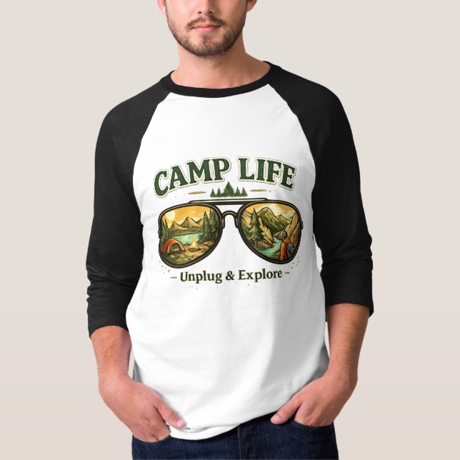 Camiseta Camp Life Feels Right Raglan T-Shirt USA (Frente)