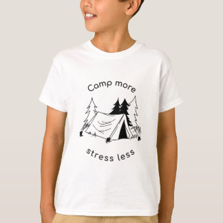Camiseta Camp mais stress menos diafragma básica de Tri-Ble