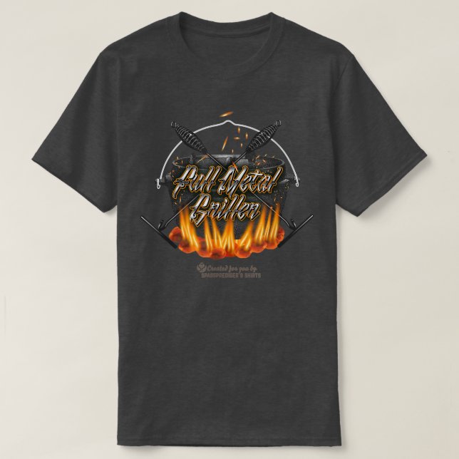 Camiseta Camp Oven Design Metal Griller - Forno Holandês (Frente do Design)