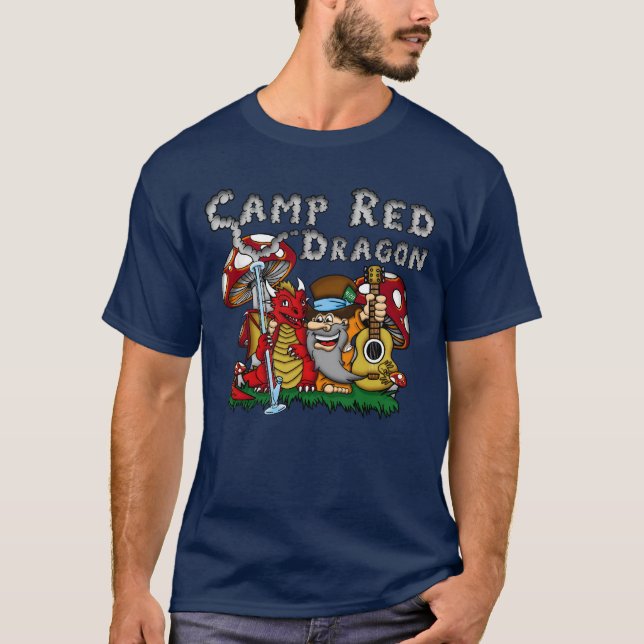 Camiseta Camp Red Dragon 2025 B.A.T. Marinho D/S (Frente)