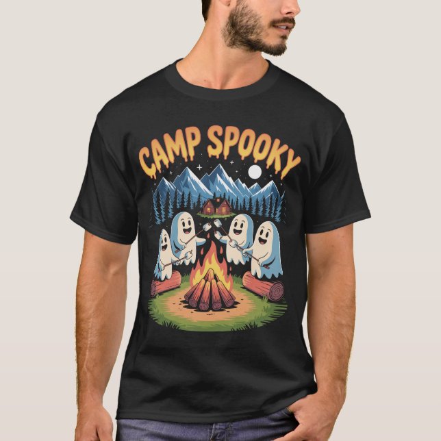 Camiseta Camp Spooky Summerbetween Summer Halloween Ghost (Frente)