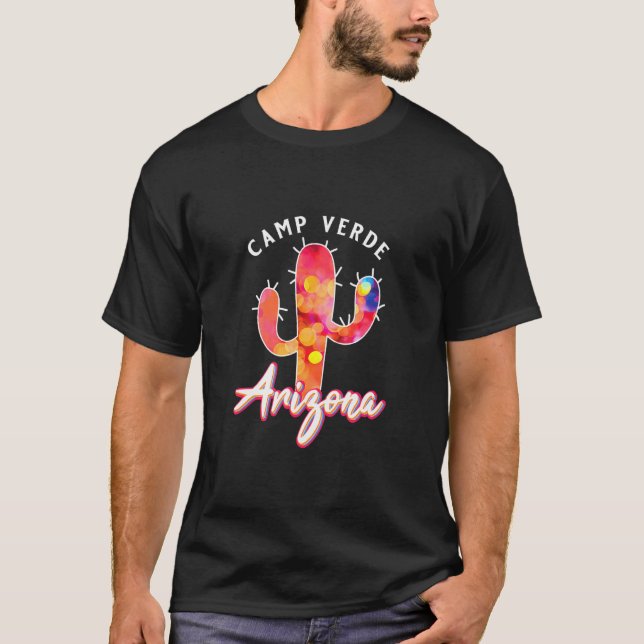 Camiseta Camp Verde Arizona Dos Eua Desert Cactus Vacation  (Frente)