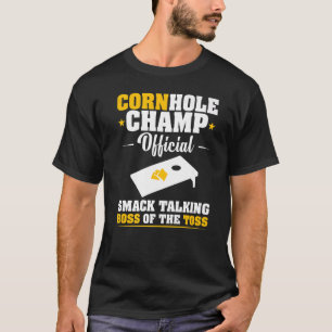 Camiseta Campa de Cornhole Engraçado Falando Mal do Chefe d
