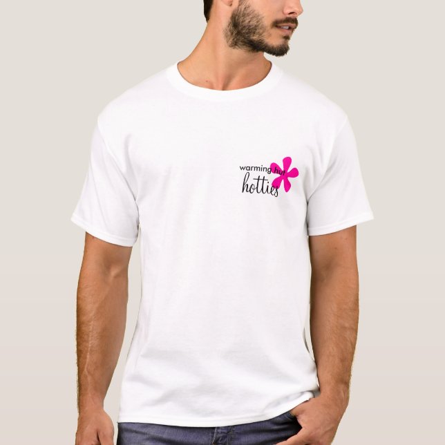 Camiseta Campainha cor-de-rosa T dos homens (Frente)