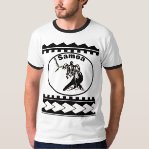 Camiseta Campainha de Samoa da tartaruga e do tubarão