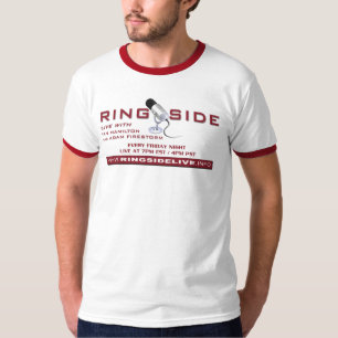 Camiseta Campainha vermelha do Ringside/branca viva