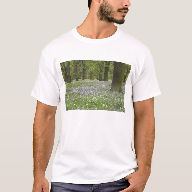 Camiseta Campainhas azuis e carvalhos na primavera, Little  (Frente)