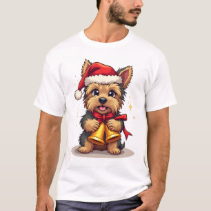 Camiseta Campainhas de Natal do Yorkshire Terrier