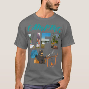 Camiseta Campanha a Vida Ursa Engraçada Caminhando Mulheres