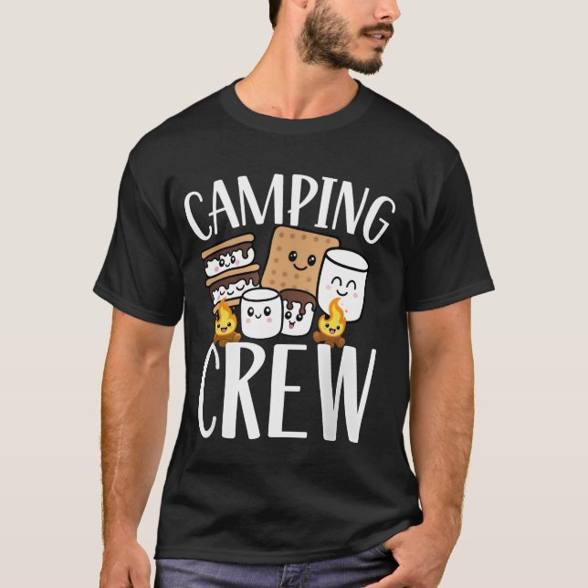 Camiseta Campanha da tripulação Cute S’mores Marshmallow Ca (Frente)