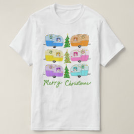 Camiseta Campanha de Natal encantadora Trailer de Vintage R