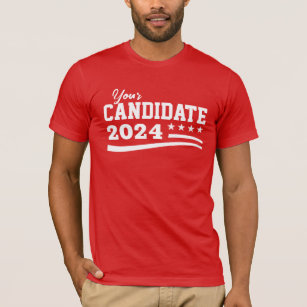 Camiseta Campanha de Nome de Candidato Personalizado