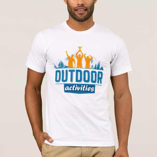 Camiseta Campanha de pesca de caminhada ... Logotipo de ati (Frente)