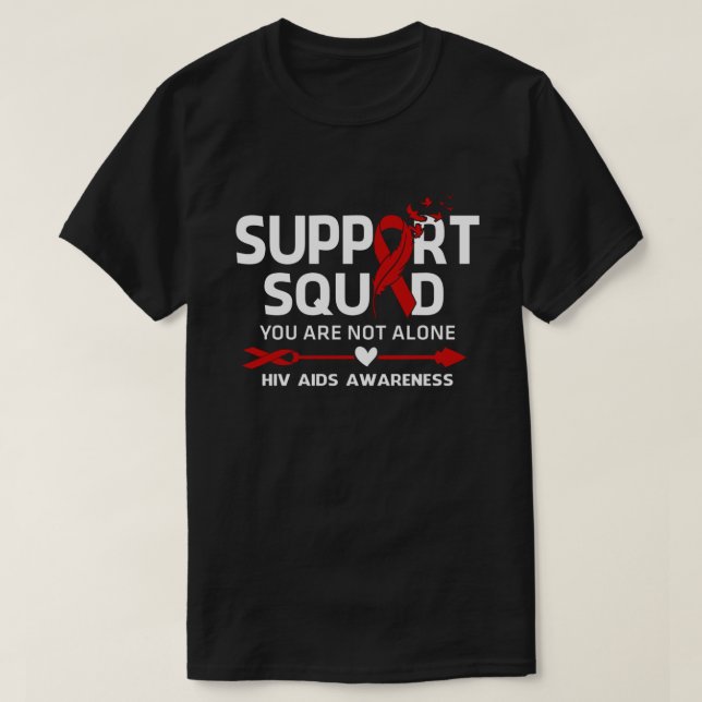 Camiseta Campanha de Suporte ao Guerreiro Hiv Aids Sensibil (Frente do Design)