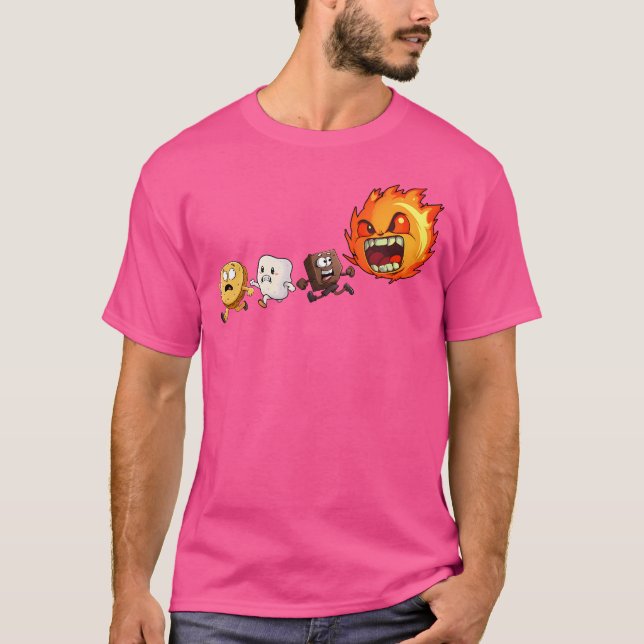 Camiseta Campanha Engraçado Smores Campfire Biscuit Mães de (Frente)