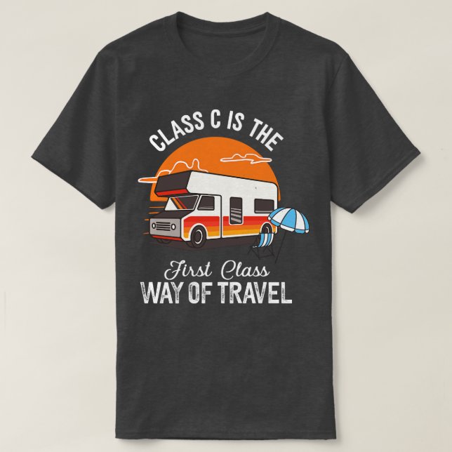 Camiseta Campanha Funny Camper Classe C Motorhome (Frente do Design)
