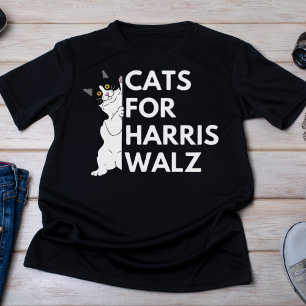 Camiseta Campanha Gatos para Harris Walz 2024
