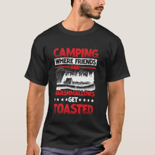 Camiseta Campanha onde Amigos e Marshmallows são Torrados