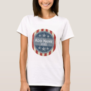 Camiseta Campanha política - estrelas e listras antigas