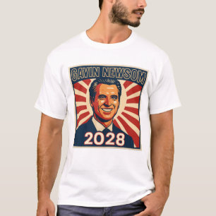 Camiseta Campanha Presidencial Gavin Newsom 2028 Hope Style