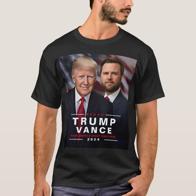 Camiseta Campanha Presidencial Trump Vance 2024 (Frente)