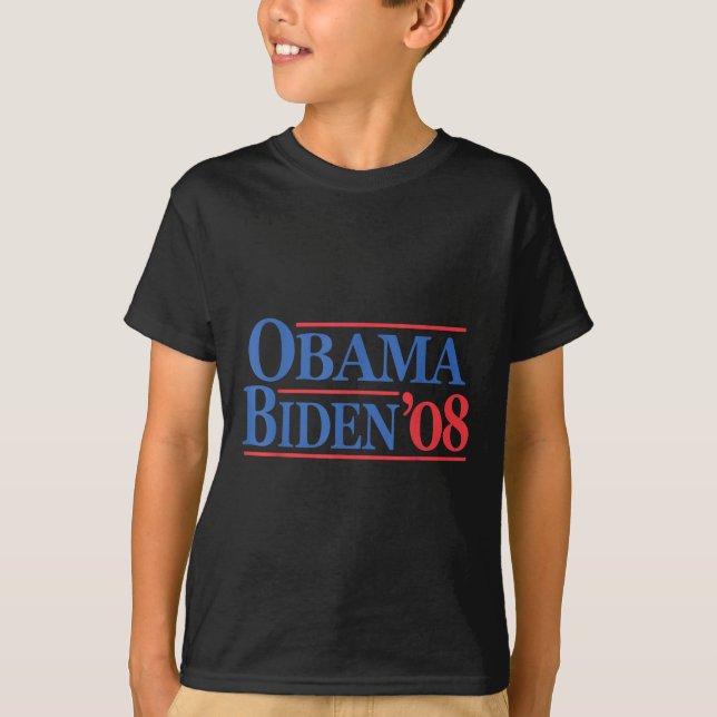 Camiseta Campanha Retro Distestido Vintage Obama Biden 08 (Frente)
