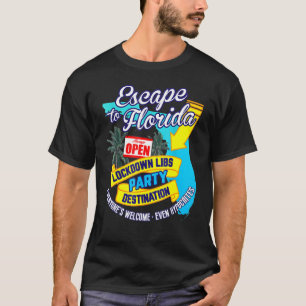 Camiseta Campanha Ron Desantis Escape Para Bloqueio Da Flór