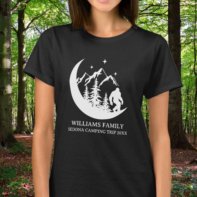 Camiseta Campanha Sasquatch BigFoot para Férias Familiares  (Criador carregado)