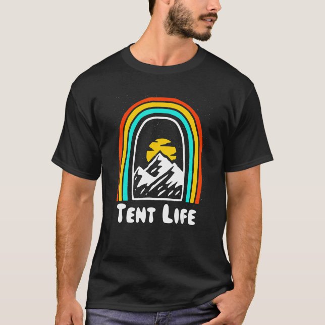 Camiseta Campanha Tent Life Camper Summer Camper Tropical C (Frente)