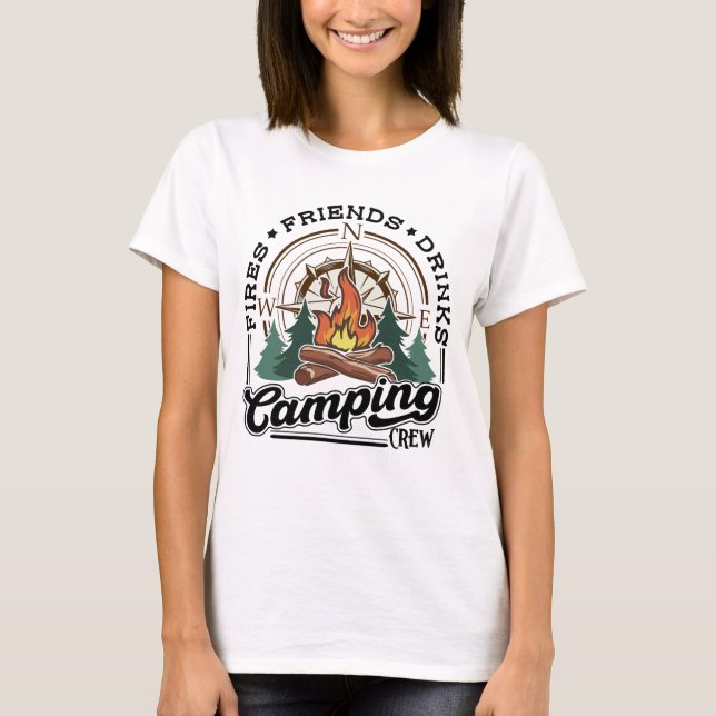 Camiseta Campanha Tripulantes Comida Bebidas Amigos (Frente)