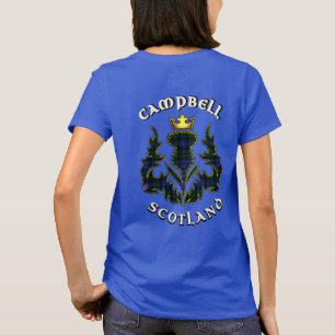 Camiseta Campbell Clan Crachá & Tartan w/Motto