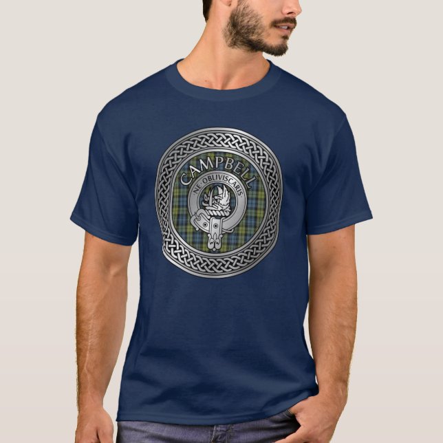 Camiseta Campbell Crest & Tartan Knot T-Shirt (Frente)