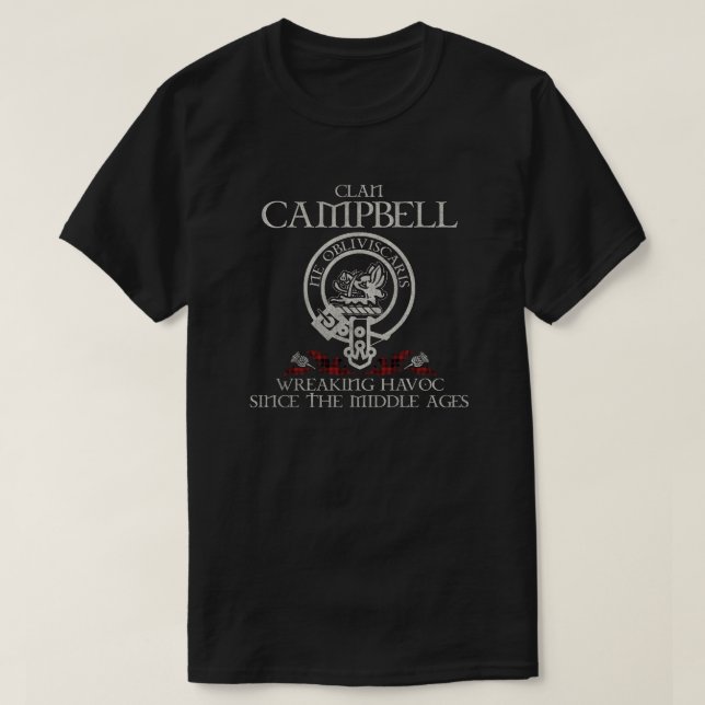 Camiseta Campbell of Lochlane Clan crest apelido escocês t (Frente do Design)