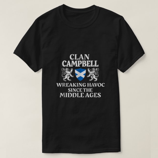 Camiseta campbell scotic t shirt familiar clan scotland nam (Frente do Design)