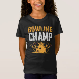 Camiseta Campeã de Boliche Vintage Retro Esporte Meninas