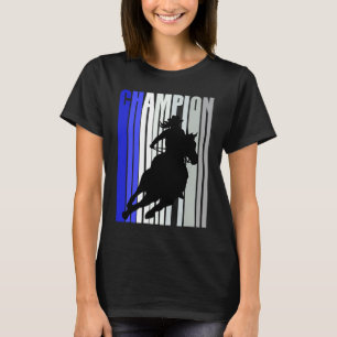 Camiseta Campeã de Caubói Country de Montaria em Barril de