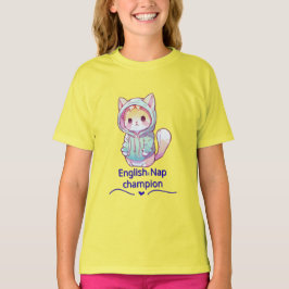 Camiseta Campeã de Soneca de Gato Fofa Também
