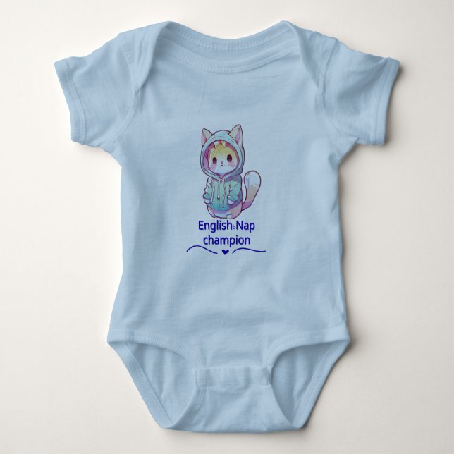 Camiseta Campeã de Soneca Fofa Gato Também (Frente)