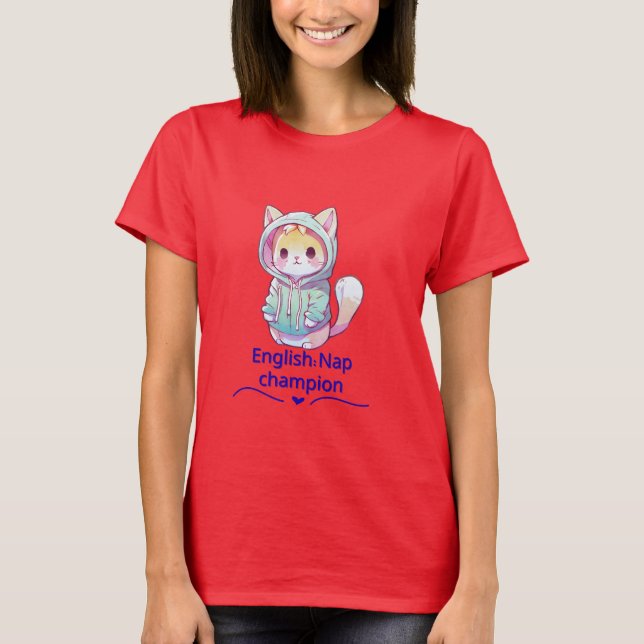 Camiseta Campeã de Soneca Fofa Também (Frente)