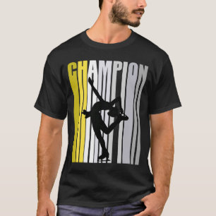 Camiseta Campeão Amarelo de Patinação no Gelo Aniversário R