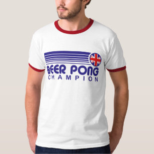 Camiseta Campeão britânico de Pong da cerveja